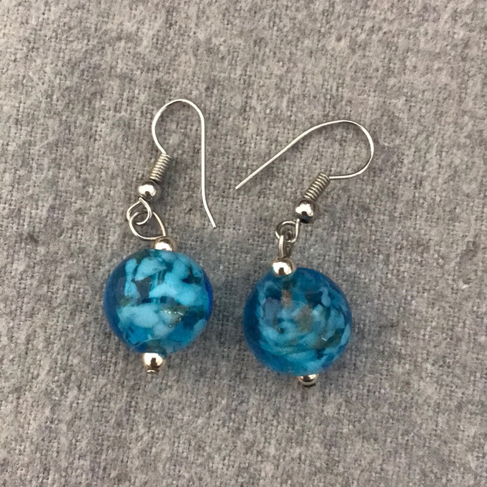 pretty blue drop earrings